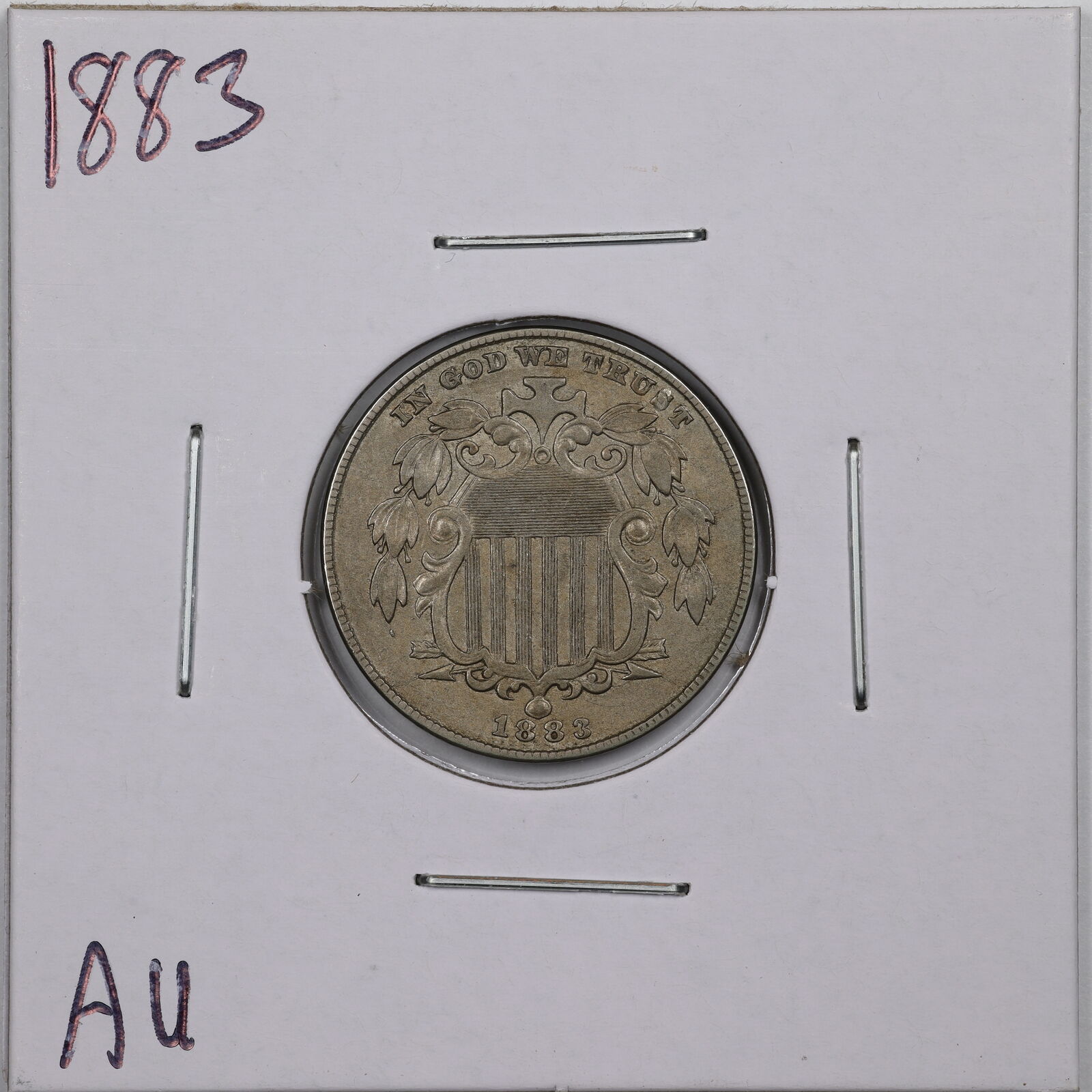 1883 5c Shield Nickel In Au Condition #05897