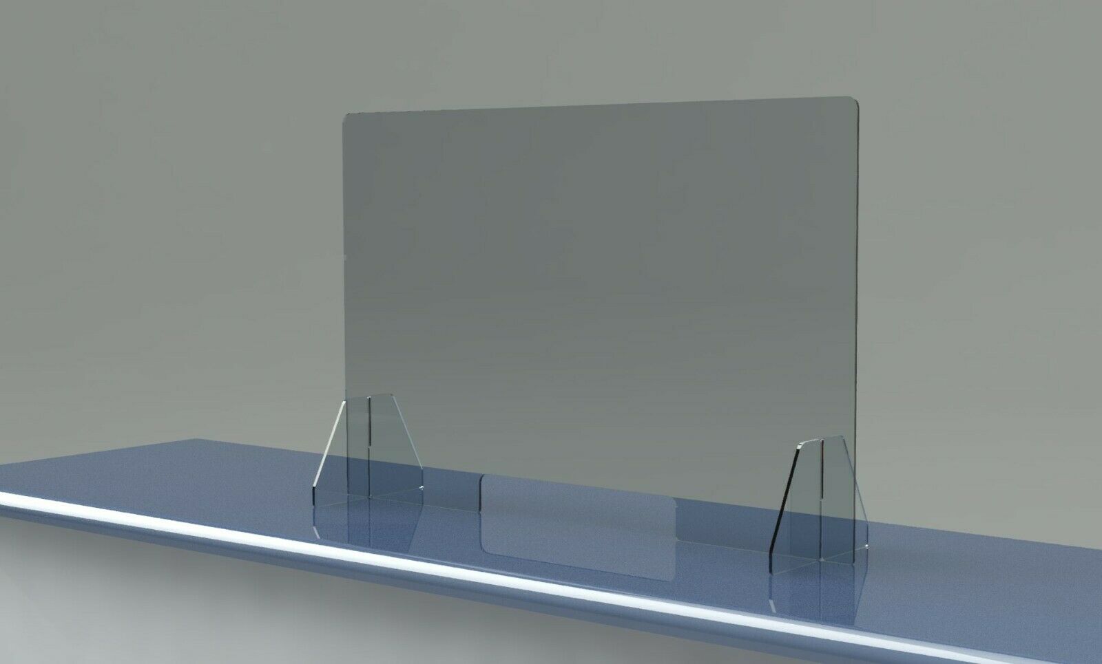 Sneeze Guard Large 48" X 30" Acrylic Shield For Cashier Checkout Counter Desk