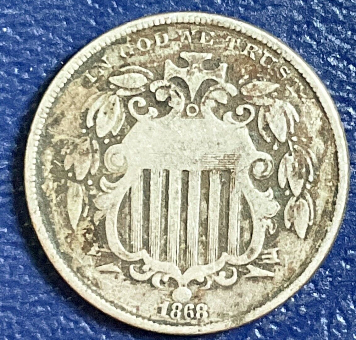 1868 Shield Nickel Very Nice Solid Coin #c207